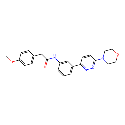 2-(4-methoxyphenyl)-N-(3-(6-morpholinopyridazin-3-yl)phenyl)acetamide structure