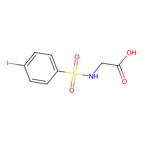 N-(4-iodo-benzenesulfonyl)-glycine structure