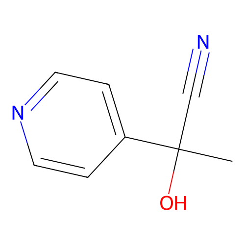 2-Hydroxy-2-(pyridin-4-yl)propanenitrile structure