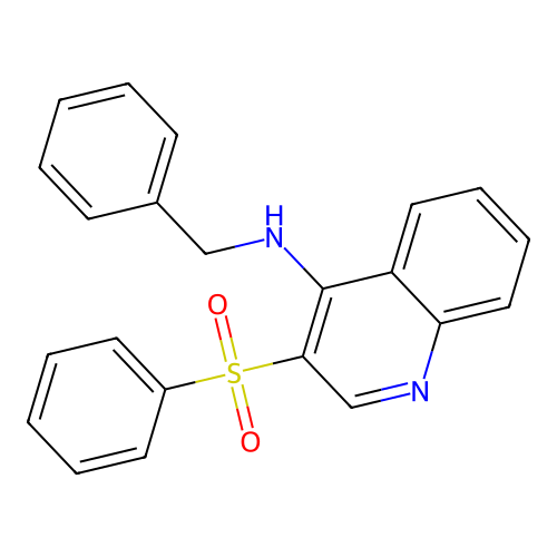 3-(benzenesulfonyl)-N-benzylquinolin-4-amine structure