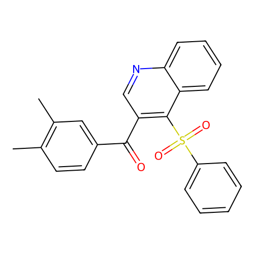 4-(Benzenesulfonyl)-3-(3,4-dimethylbenzoyl)quinoline structure