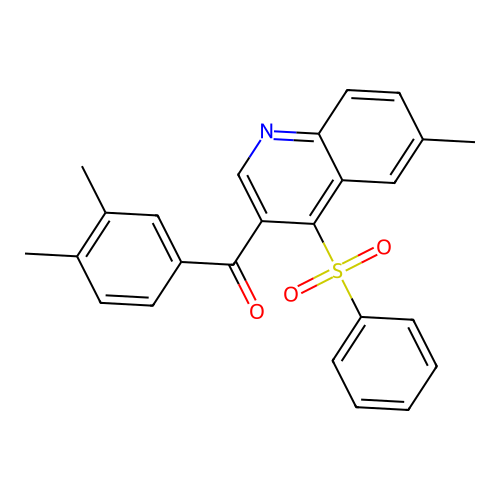 4-(Benzenesulfonyl)-3-(3,4-dimethylbenzoyl)-6-methylquinoline structure