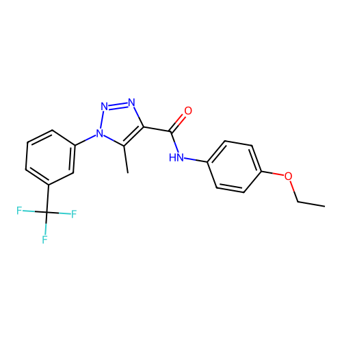 N-(4-ethoxyphenyl)-5-methyl-1-[3-(trifluoromethyl)phenyl]-1H-1,2,3-triazole-4-carboxamide structure