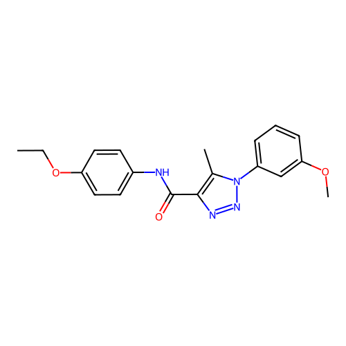 N-(4-ethoxyphenyl)-1-(3-methoxyphenyl)-5-methyl-1H-1,2,3-triazole-4-carboxamide structure