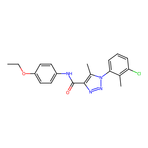 1-(3-chloro-2-methylphenyl)-N-(4-ethoxyphenyl)-5-methyl-1H-1,2,3-triazole-4-carboxamide structure