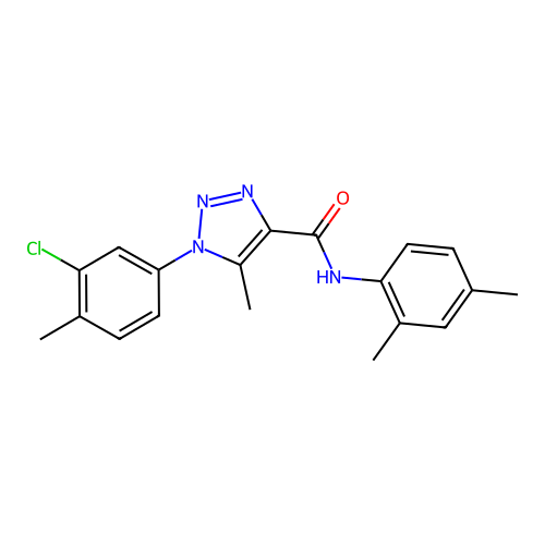 1-(3-chloro-4-methylphenyl)-N-(2,4-dimethylphenyl)-5-methyl-1H-1,2,3-triazole-4-carboxamide structure