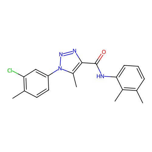 1-(3-chloro-4-methylphenyl)-N-(2,3-dimethylphenyl)-5-methyl-1H-1,2,3-triazole-4-carboxamide structure