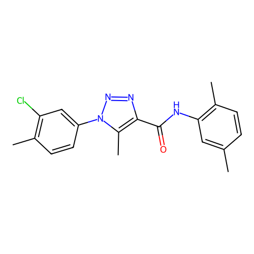 1-(3-chloro-4-methylphenyl)-N-(2,5-dimethylphenyl)-5-methyl-1H-1,2,3-triazole-4-carboxamide structure