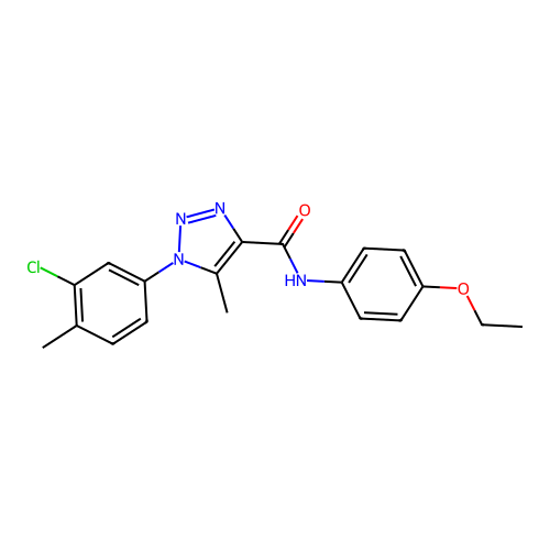 1-(3-chloro-4-methylphenyl)-N-(4-ethoxyphenyl)-5-methyl-1H-1,2,3-triazole-4-carboxamide structure