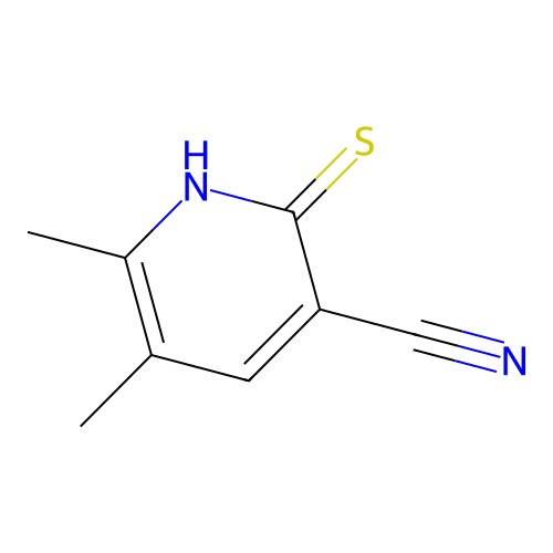 Nicotinonitrile, 2-mercapto-5,6-dimethyl- structure