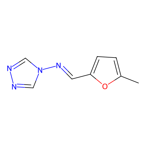 (E)-N-((5-methylfuran-2-yl)methylene)-4H-1,2,4-triazol-4-amine structure