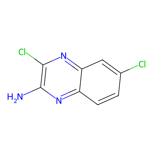 2-Amino-3,6-dichloroquinoxaline structure