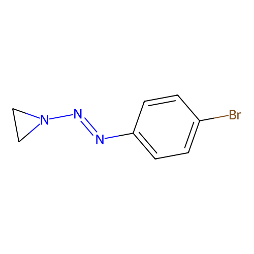 Aziridin-1-yl-(4-bromophenyl)diazene structure