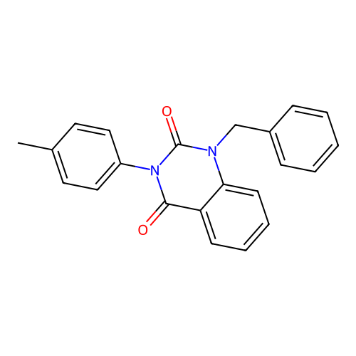 1-Benzyl-3-(4-methylphenyl)quinazoline-2,4-dione structure