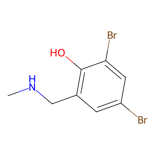 2,4-Dibromo-6-[(methylamino)methyl]phenol structure