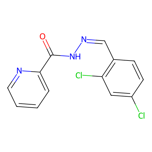 N'-[(E)-(2,4-dichlorophenyl)methylidene]pyridine-2-carbohydrazide structure