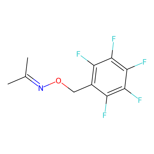 Acetone O-pentafluorophenylmethyl-oxime structure
