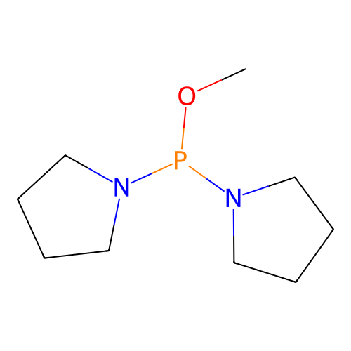 Methoxydi(1-pyrrolidinyl)phosphine structure