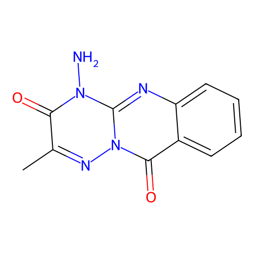 4-Amino-2-methyl-[1,2,4]triazino[3,2-b]quinazoline-3,10-dione structure
