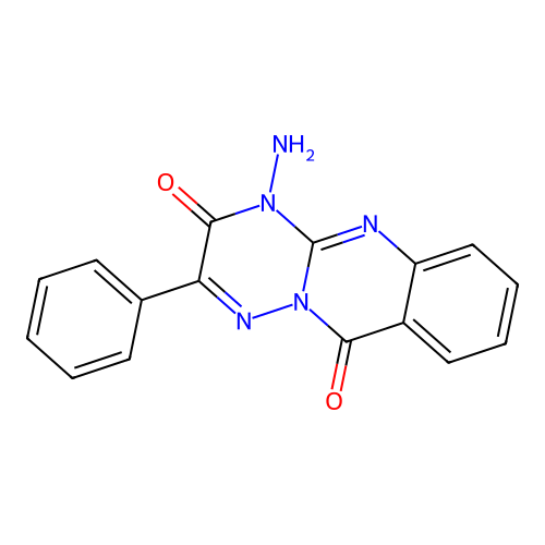 4-Amino-2-phenyl-[1,2,4]triazino[3,2-b]quinazoline-3,10-dione structure
