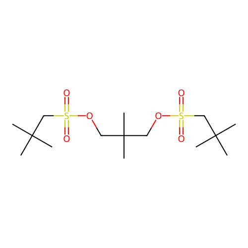 2,2-Dimethylpropane-1,3-diyl bis(2,2-dimethylpropane-1-sulfonate) structure
