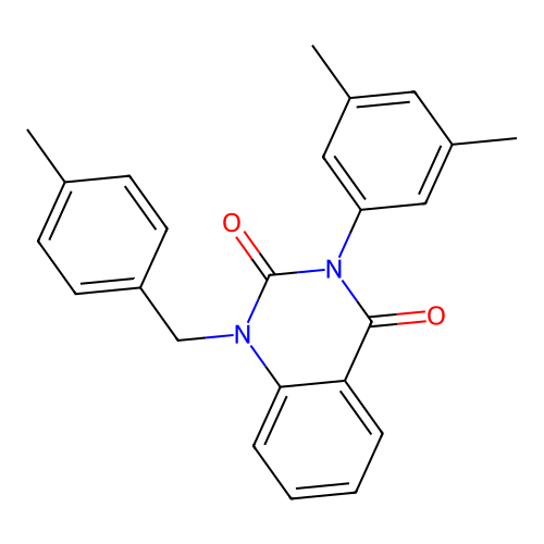 3-(3,5-Dimethylphenyl)-1-[(4-methylphenyl)methyl]quinazoline-2,4-dione structure