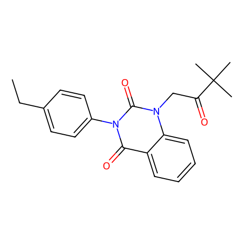 1-(3,3-Dimethyl-2-oxobutyl)-3-(4-ethylphenyl)quinazoline-2,4-dione structure