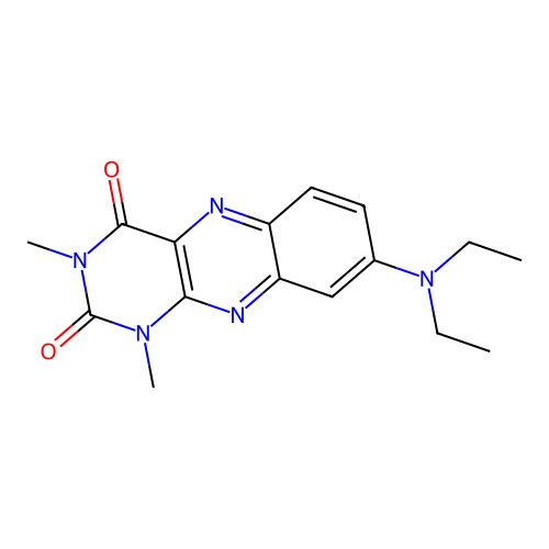 8-(diethylamino)-1,3-dimethylbenzo[g]pteridine-2,4(1H,3H)-dione structure