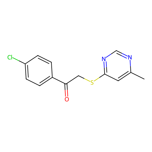 Ethanone, 1-(4-chlorophenyl)-2-[(6-methyl-4-pyrimidinyl)thio]- structure