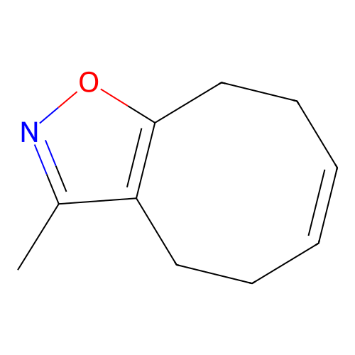 Cyclooct[d]isoxazole, 4,5,8,9-tetrahydro-3-methyl- structure