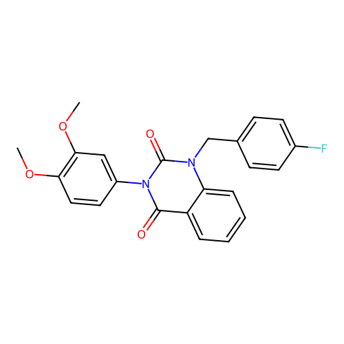3-(3,4-dimethoxyphenyl)-1-[(4-fluorophenyl)methyl]-1,2,3,4-tetrahydroquinazoline-2,4-dione structure