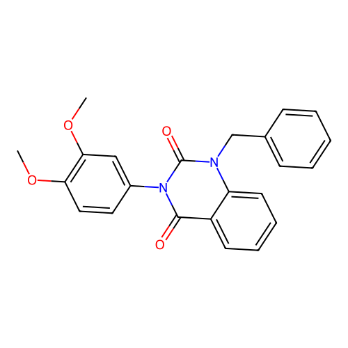 1-Benzyl-3-(3,4-dimethoxyphenyl)quinazoline-2,4-dione structure