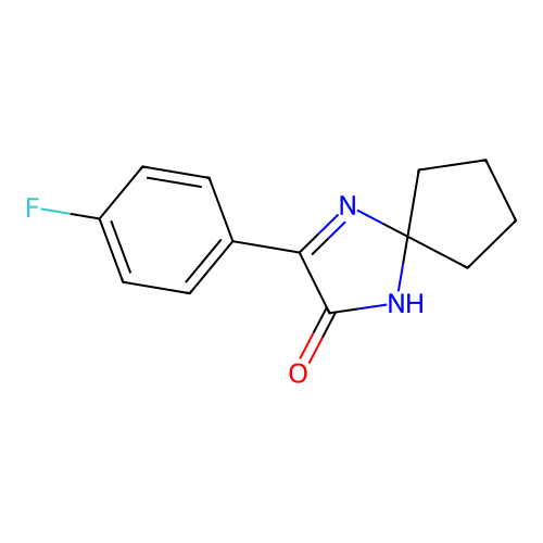3-(4-Fluorophenyl)-1,4-diazaspiro[4.4]non-3-en-2-one structure