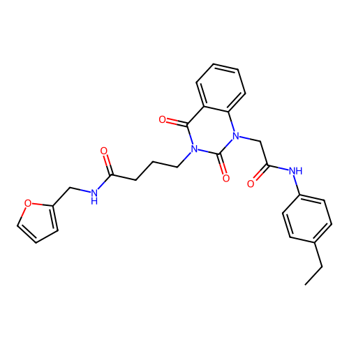 4-(1-{[(4-ethylphenyl)carbamoyl]methyl}-2,4-dioxo-1,2,3,4-tetrahydroquinazolin-3-yl)-N-[(furan-2-yl)methyl]butanamide structure