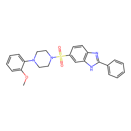 5-{[4-(2-Methoxyphenyl)piperazin-1-YL]sulfonyl}-2-phenyl-1H-1,3-benzodiazole structure