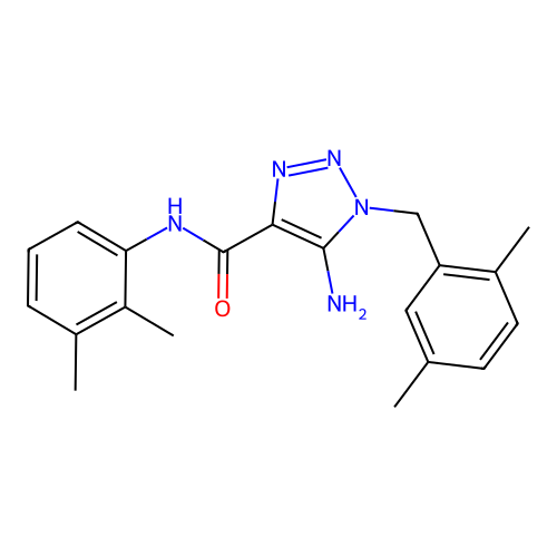 5-amino-1-(2,5-dimethylbenzyl)-N-(2,3-dimethylphenyl)-1H-1,2,3-triazole-4-carboxamide structure
