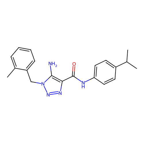 5-amino-N-(4-isopropylphenyl)-1-(2-methylbenzyl)-1H-1,2,3-triazole-4-carboxamide structure