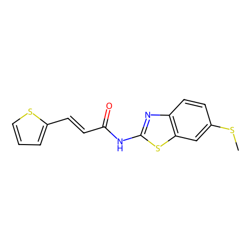 (E)-N-(6-(methylthio)benzo[d]thiazol-2-yl)-3-(thiophen-2-yl)acrylamide structure