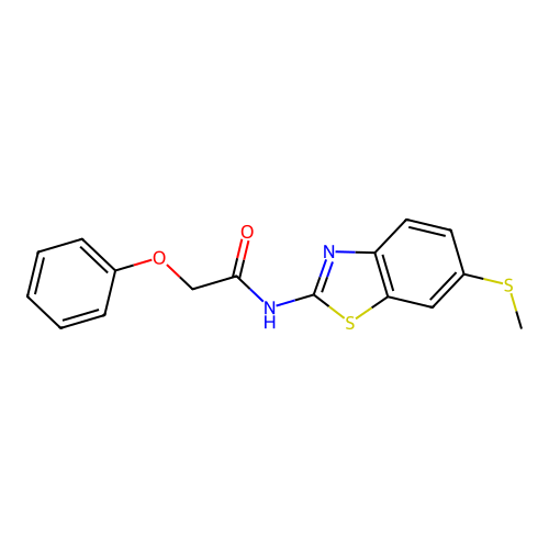 N-(6-(methylthio)benzo[d]thiazol-2-yl)-2-phenoxyacetamide structure