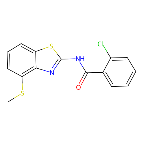 2-chloro-N-(4-(methylthio)benzo[d]thiazol-2-yl)benzamide structure