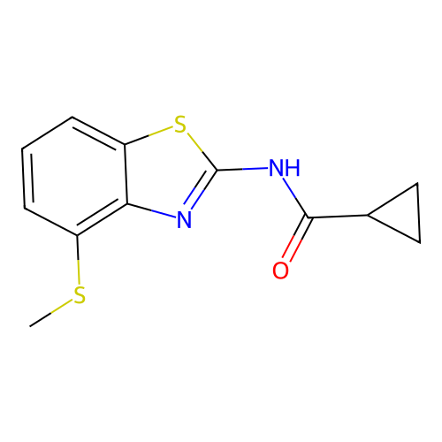 N-(4-(methylthio)benzo[d]thiazol-2-yl)cyclopropanecarboxamide structure