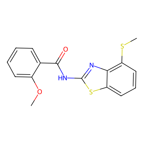2-methoxy-N-(4-(methylthio)benzo[d]thiazol-2-yl)benzamide structure