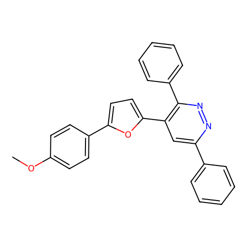 4-[5-(4-Methoxyphenyl)furan-2-yl]-3,6-diphenylpyridazine structure