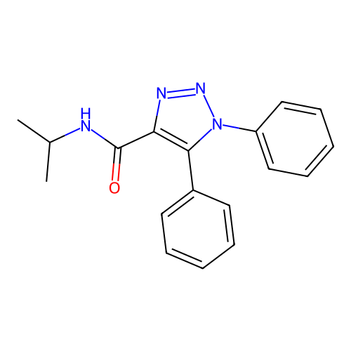 1,5-diphenyl-N-(propan-2-yl)-1H-1,2,3-triazole-4-carboxamide structure