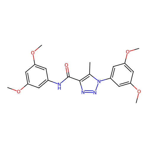 N,1-bis(3,5-dimethoxyphenyl)-5-methyl-1H-1,2,3-triazole-4-carboxamide structure