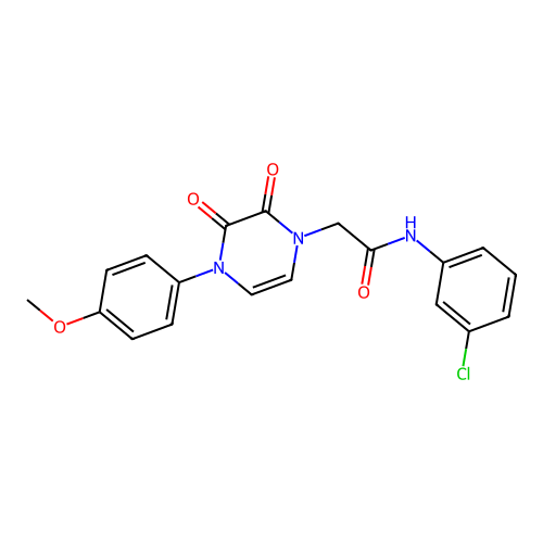 N-(3-chlorophenyl)-2-[4-(4-methoxyphenyl)-2,3-dioxopyrazin-1-yl]acetamide structure