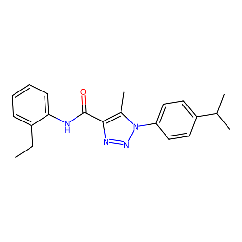 N-(2-ethylphenyl)-5-methyl-1-[4-(propan-2-yl)phenyl]-1H-1,2,3-triazole-4-carboxamide structure