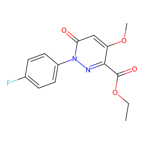 Ethyl 1-(4-fluorophenyl)-4-methoxy-6-oxo-1,6-dihydropyridazine-3-carboxylate structure