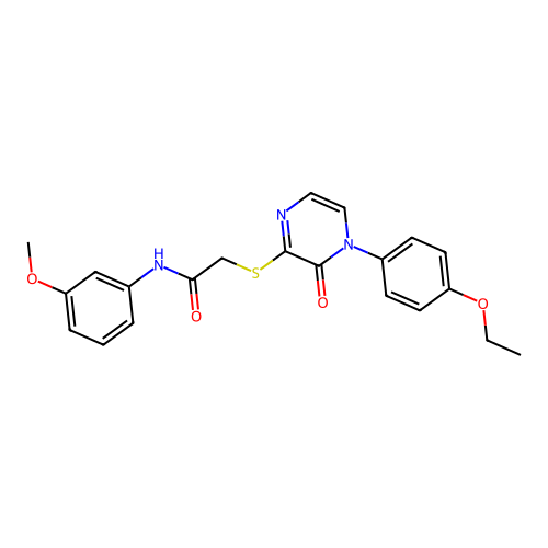 2-[4-(4-ethoxyphenyl)-3-oxopyrazin-2-yl]sulfanyl-N-(3-methoxyphenyl)acetamide structure