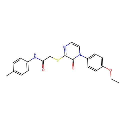 2-[4-(4-ethoxyphenyl)-3-oxopyrazin-2-yl]sulfanyl-N-(4-methylphenyl)acetamide structure